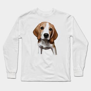 Cute Beagle Drawing Long Sleeve T-Shirt